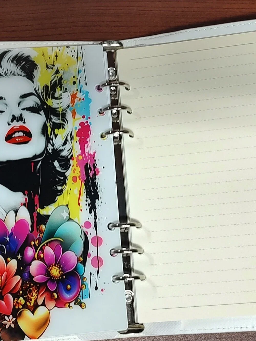 New! A5 Size Marylin Monroe Binder Notebook, Paper, Divider Set